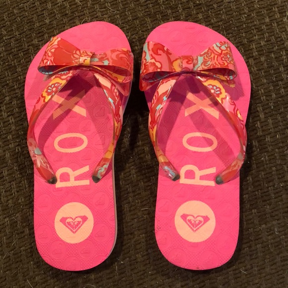 Roxy Other - Roxy Girls Flip Flop Sandals Sz 9-10
